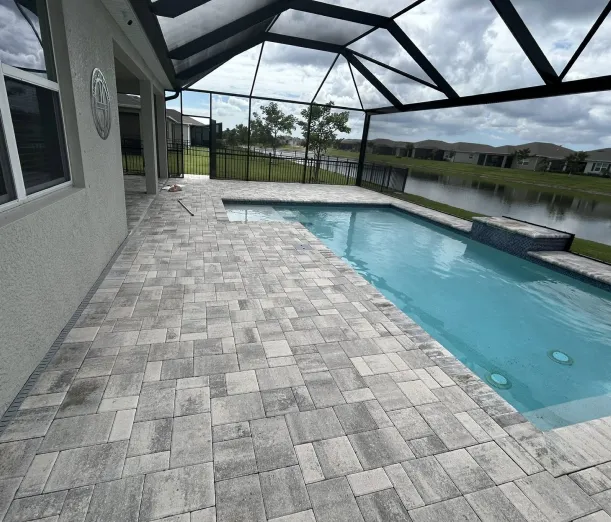 pressure washing stones beside pool englewood fl